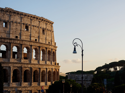Evening view on famous Colosseum arena in Rome, Italy