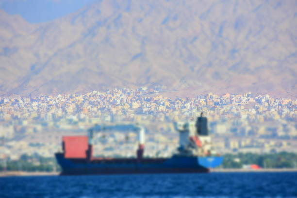 istock Ships in the sea, in Eilat 1076870386