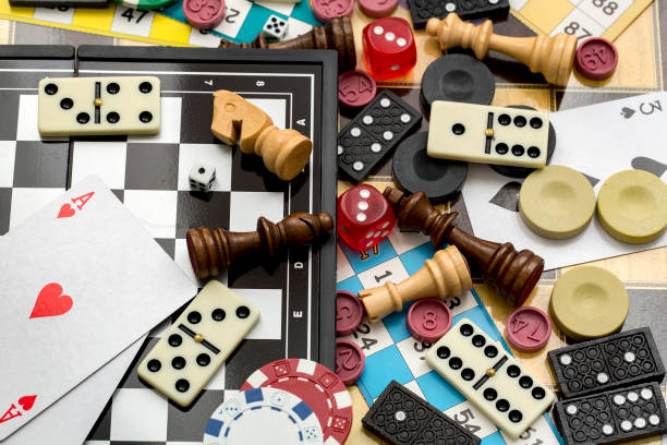 istock Various board games, leisure, hobby. Background games. 1076877742