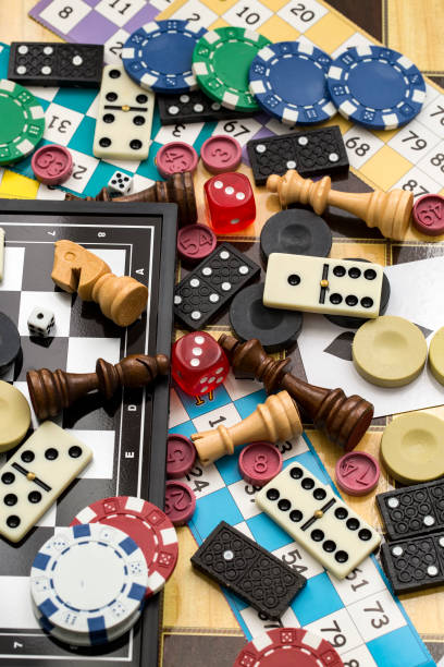 istock Various board games, leisure, hobby. Background games. 1076877778