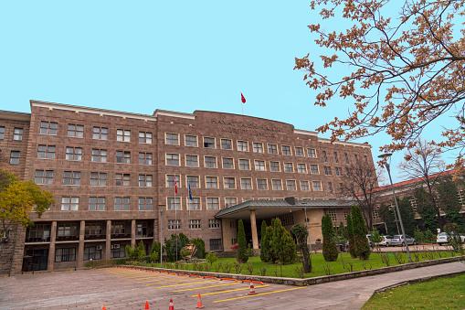 Ankara/Turkey-December 01 2018 : Faculty of Language, History and Geography at Ankara University (Ankara Universitesi, Dil Tarih ve Cografya Fakultesi) located in Sihhiye Neigboorhod