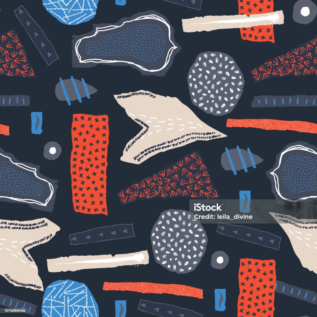 Vector Pattern Rotten Vector Seamless Pattern Torn Paper Decorated Paint And Ink Spots ...