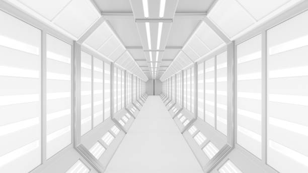 istock Abstract white tunnel. Futuristic concept and empty space 1076900536