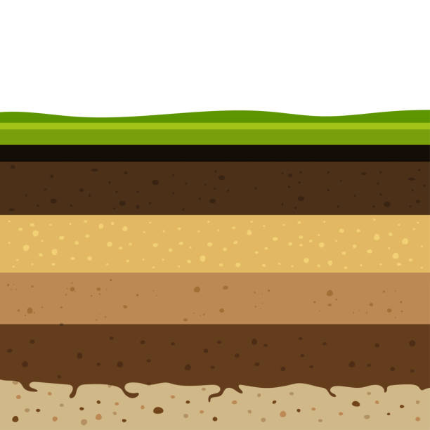 слои почвы - land dirt backgrounds textured stock illustrations