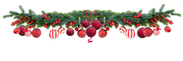 istock Christmas garland on white 1076921916