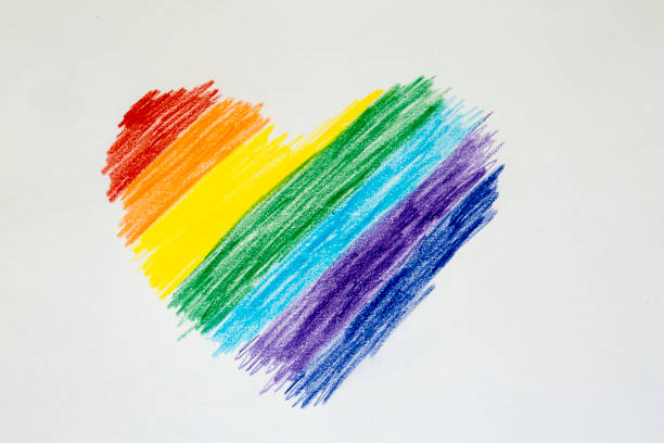 Colorful rainbow figure on the white background