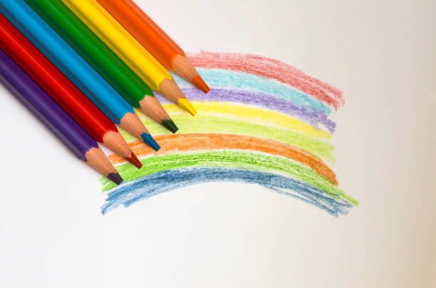 istock Colorful pencils isolated on the white background 1076932520