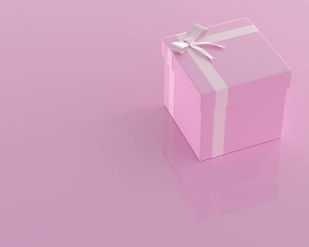 istock Pink gift box and copy space for your text. 1076941448