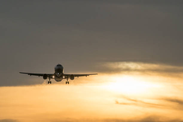 istock airplane landing at the airport 1076964150