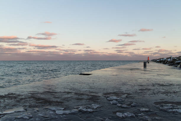 Icy Pier stock photo