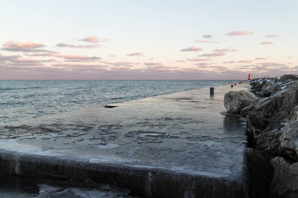 Icy Pier stock photo