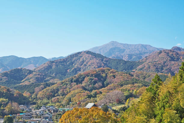istock The mountain which became the autumnal scenery 1076986248