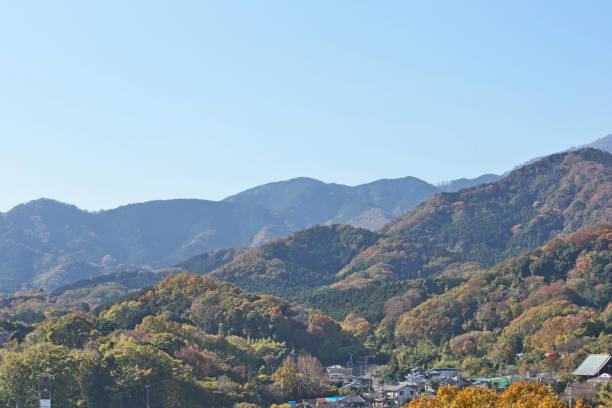 istock The mountain which became the autumnal scenery 1076989872
