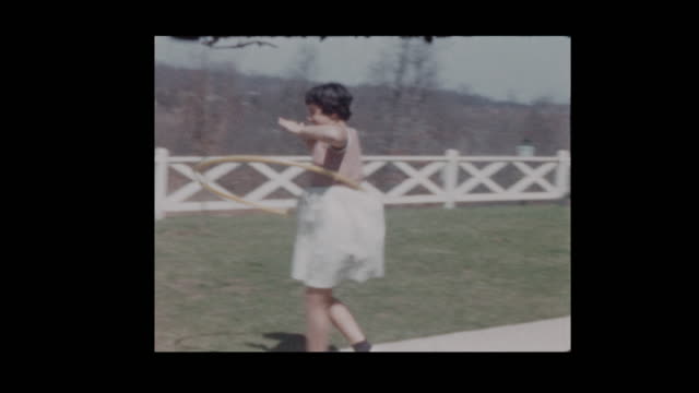 1954 Young girl Hula Hoops