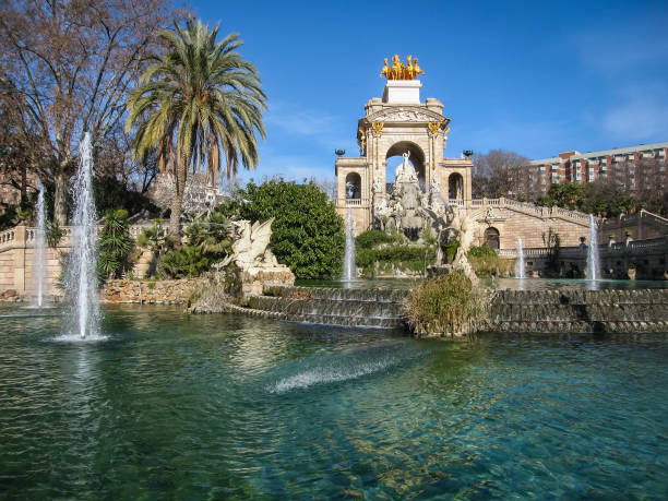 istock Fountain Cascada in Ciudadela Park, Barcelona, Spain 1077019128