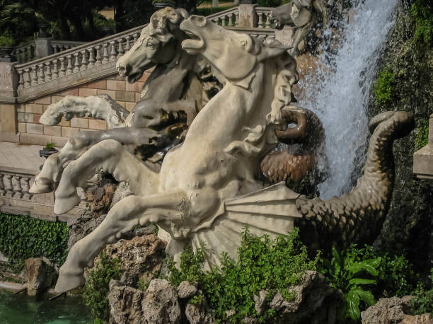 istock Fountain Cascada in Ciudadela Park, Barcelona, Spain 1077019284