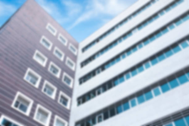 Blured business office building background