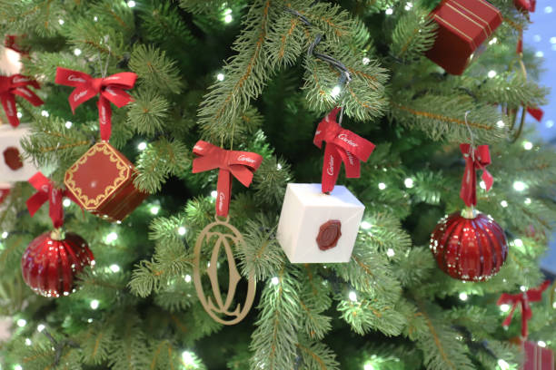 istock Christmas tree and Christmas decorations at mall 1077023792