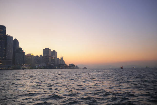 istock an Victoria Harbour on sunset. HK, China 1077028640