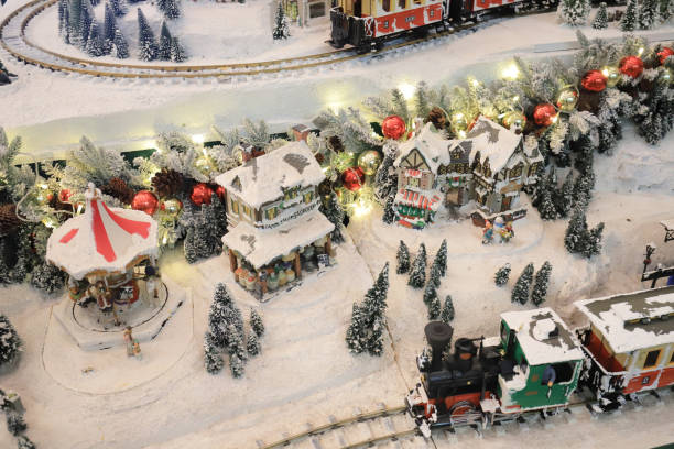 istock a xmas display at shopping mall of train model 1077029128