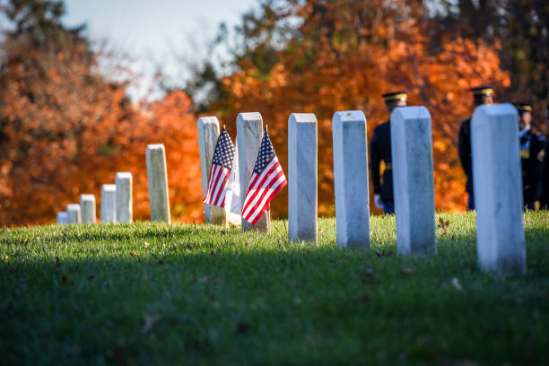 arlington staatsangehörig-kirchhof. veterans day - tomb tomb of the unknown soldier arlington national cemetery place of burial stock-fotos und bilder