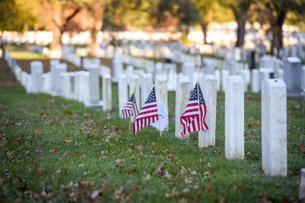 arlington staatsangehörig-kirchhof. veterans day - arlington national cemetery arlington virginia cemetery national landmark stock-fotos und bilder