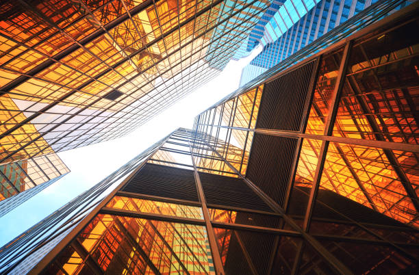 Modern skyscrapers in business district