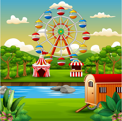 Ilustración de Dibujos Animados De Parque De Atracciones Con El Paisaje De La Naturaleza y más Vectores Libres de Derechos de Abierto - iStock Ilustración de Dibujos Animados De Parque De Atracciones Con El Paisaje De La Naturaleza y más Vectores Libres de Derechos de Abierto - iStock