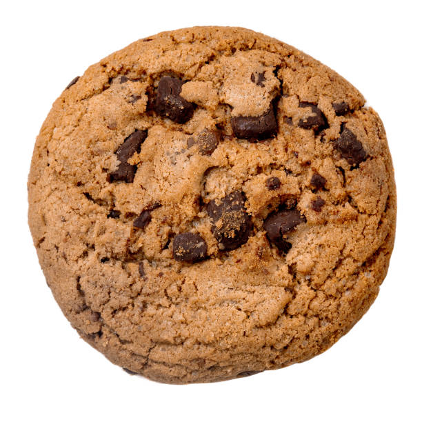 istock Chocolate chip cookie   isolated on white background.  Close-up 1077053458