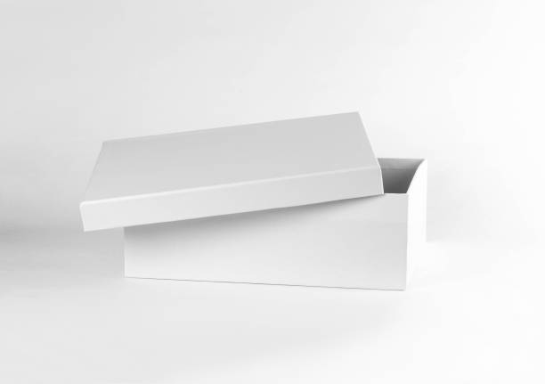 istock Empty clean box. Shoe box. Close up. Isolated on white background 1077055006