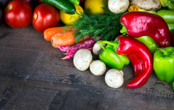 istock Healthy Fresh Mix of Raw Vegetable Composition 1077058276