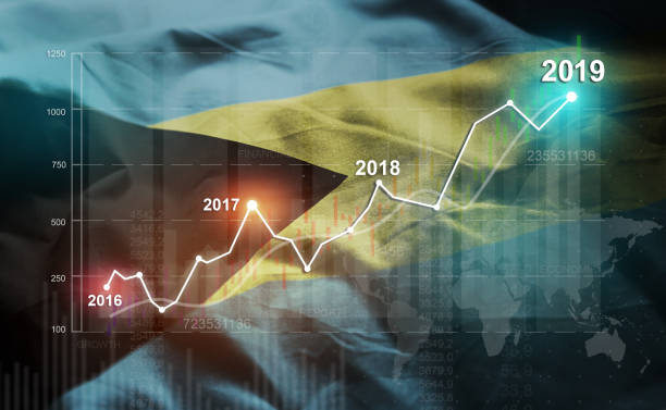 istock Growing Statistic Financial 2019 Against The Bahamas Flag 1077061096