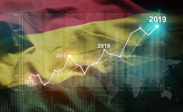 istock Growing Statistic Financial 2019 Against Bolivia Flag 1077061542