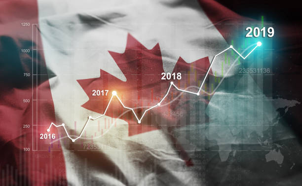 istock Growing Statistic Financial 2019 Against Canada Flag 1077061924