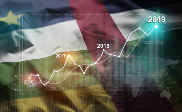 istock Growing Statistic Financial 2019 Against Central African Republic Flag 1077061946