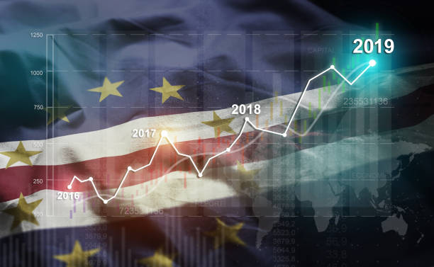 istock Growing Statistic Financial 2019 Against Cape Verde Flag 1077061950