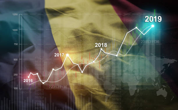 istock Growing Statistic Financial 2019 Against Chad Flag 1077062006