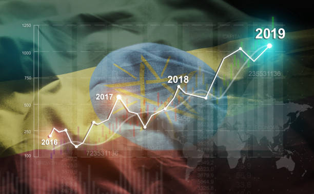 istock Growing Statistic Financial 2019 Against Ethiopia Flag 1077063742