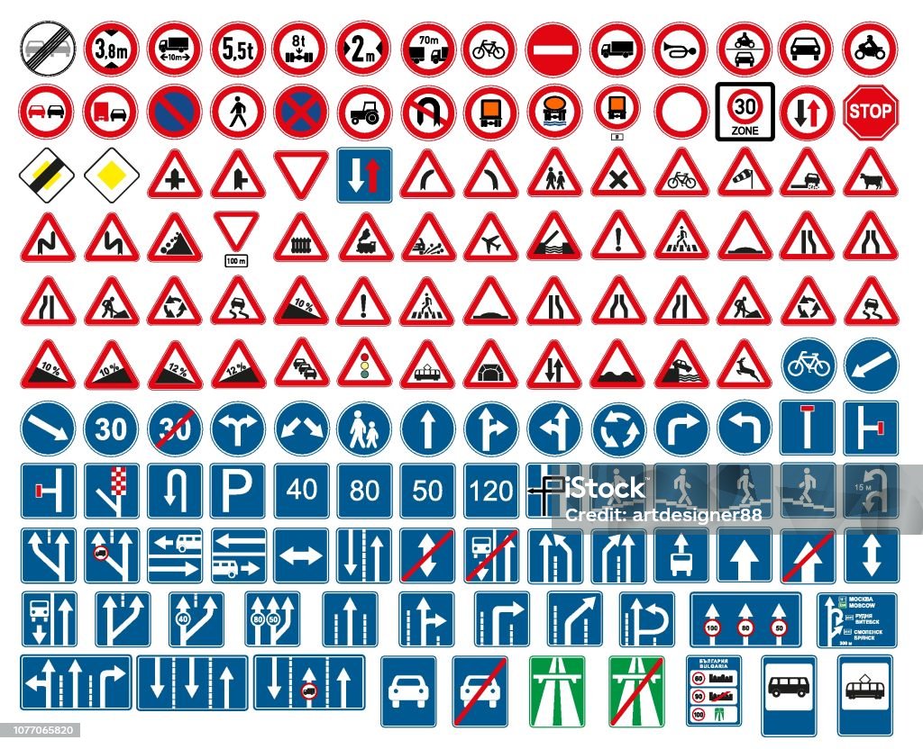 road signs vector. traffic sign. Road Sign stock vector