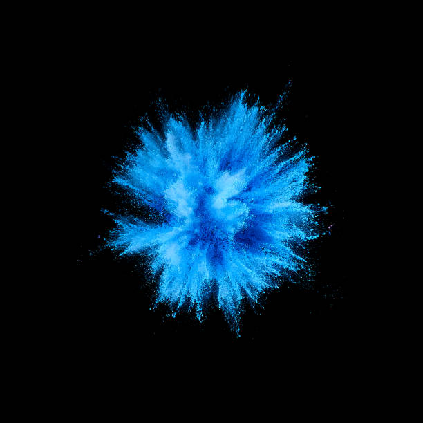istock Colored powder explosion. Abstract closeup dust on backdrop. Colorful explode. Paint holi 1077069772