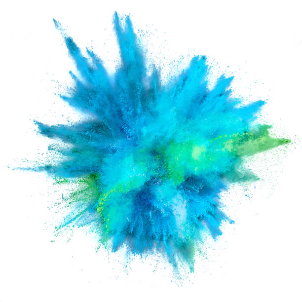 färgade pulver explosion. abstrakta närbild damm på bakgrund. färgglada explodera. paint holi - färgbild bildbanksfoton och bilder