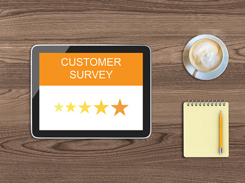 Customer satisfaction survey feedback tablet computer internet
