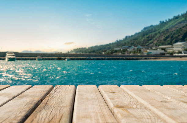 strand hintergrund - old plank outdoors selective focus stock-fotos und bilder