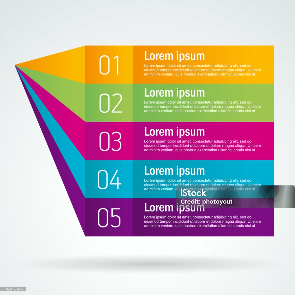 Number List Layout Feature Picture Number List Perspective Arrow Cursor Element Set Stock Illustration ...