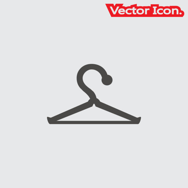 istock hangers for clothes icon isolated sign symbol and flat style for app, web and digital design. 1077086586