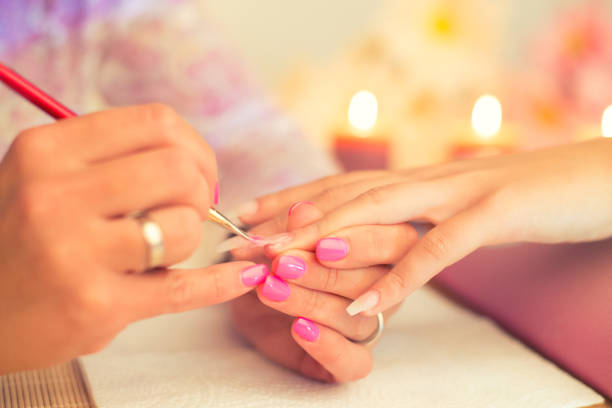 istock Manicure proces in the professional nail salon 1077089120