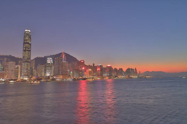 istock an Victoria Harbour on winter sunset. HK 1077089718