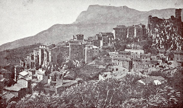 istock Ancient rome, view of Olevano 1077089876