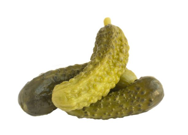 istock Pickled Gherkins or Cucumbers Isolated on White Background 1077090278