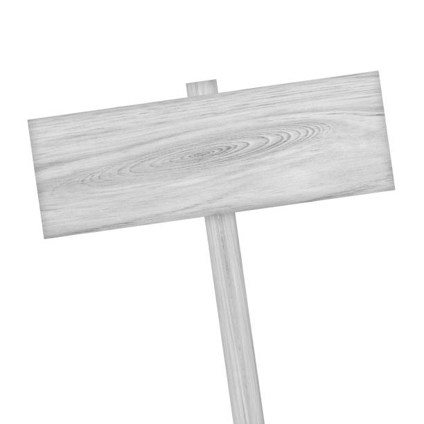 istock Wooden sign isolated on white 1077092648